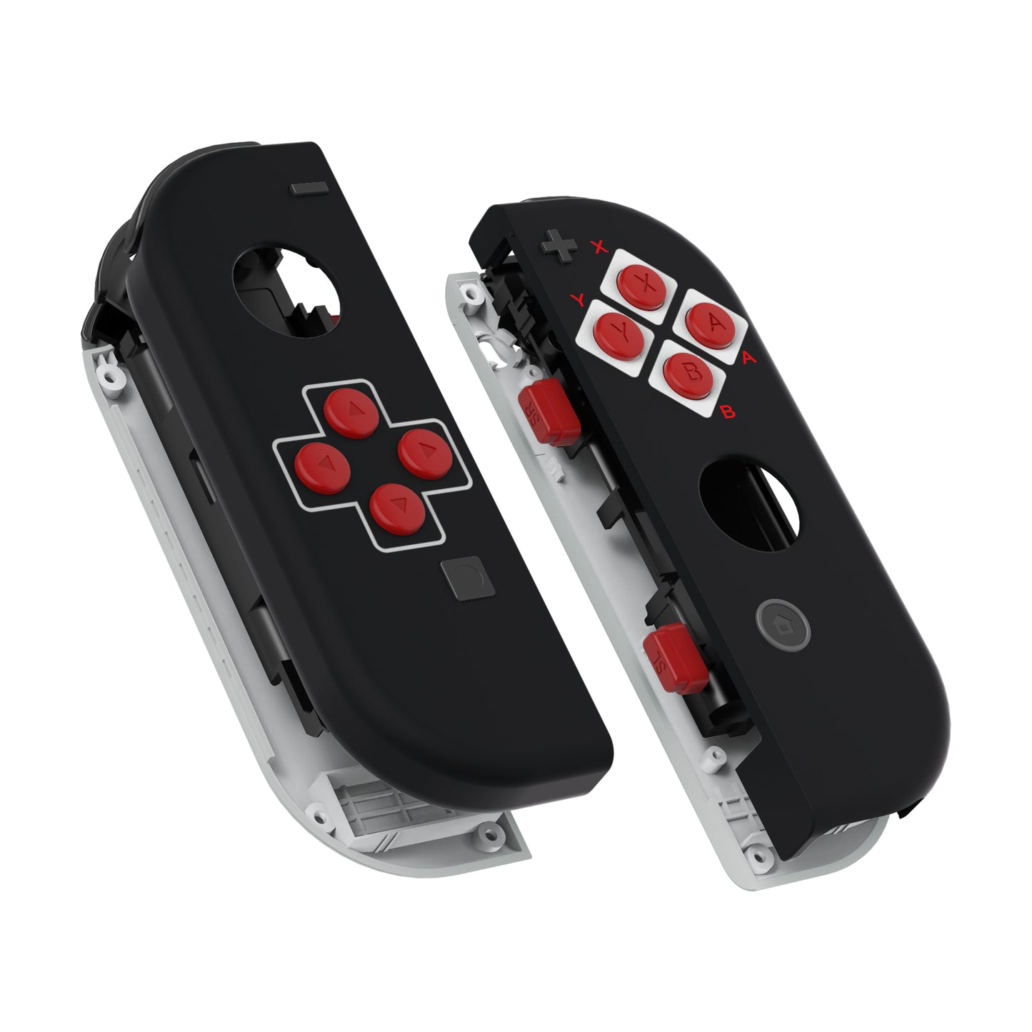 eXtremeRate Replacement Full Set Shell Case with Buttons for Joycon of NS Switch - Classics NES Style