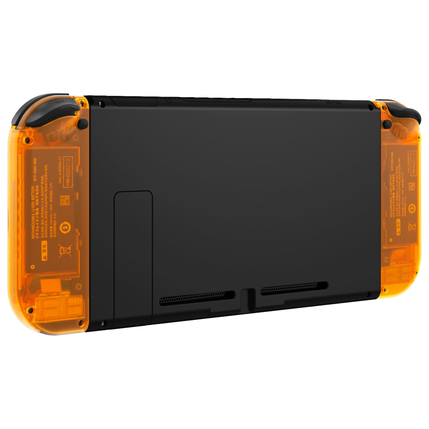 eXtremeRate Replacement Full Set Shell Case with Buttons for Joycon of NS Switch - Clear Orange eXtremeRate
