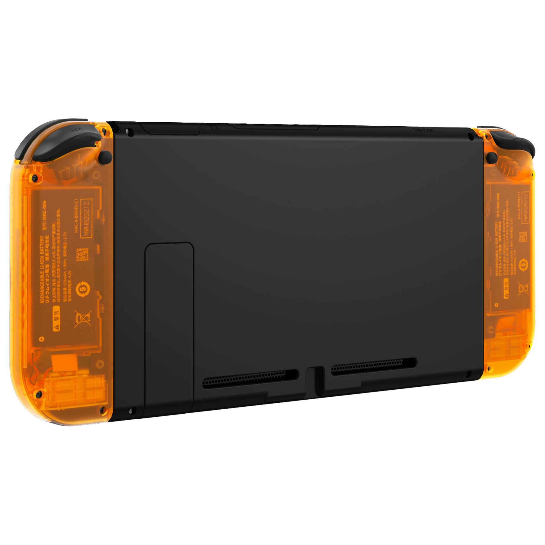 eXtremeRate Clear Orange for Joycon Handheld Controller Housing
