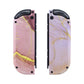 eXtremeRate Replacement Full Set Shell Case with Buttons for Joycon of NS Switch - Cosmic Pink Gold Marble Effect