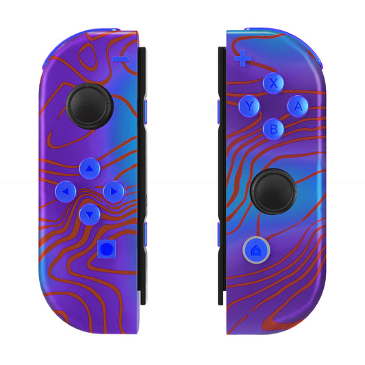 eXtremeRate Replacement Full Set Shell Case with Buttons for Joycon of NS Switch - Damascuscamo