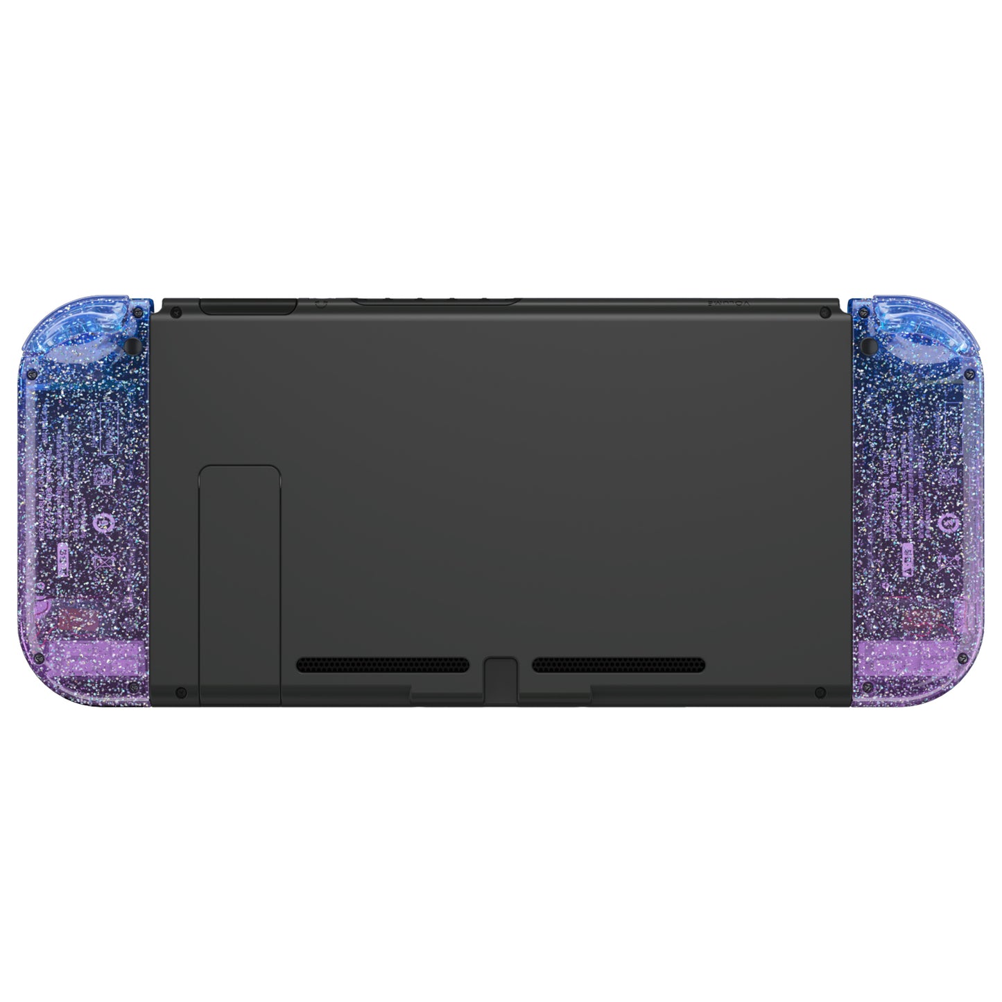 eXtremeRate Replacement Full Set Shell Case with Buttons for Joycon of NS Switch - Glitter Gradient Translucent Bluebell