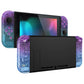 eXtremeRate Replacement Full Set Shell Case with Buttons for Joycon of NS Switch - Glitter Gradient Translucent Bluebell & Blue