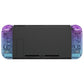 eXtremeRate Replacement Full Set Shell Case with Buttons for Joycon of NS Switch - Glitter Gradient Translucent Bluebell & Blue eXtremeRate