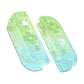 eXtremeRate Replacement Full Set Shell Case with Buttons for Joycon of NS Switch - Glitter Gradient Translucent Green Blue