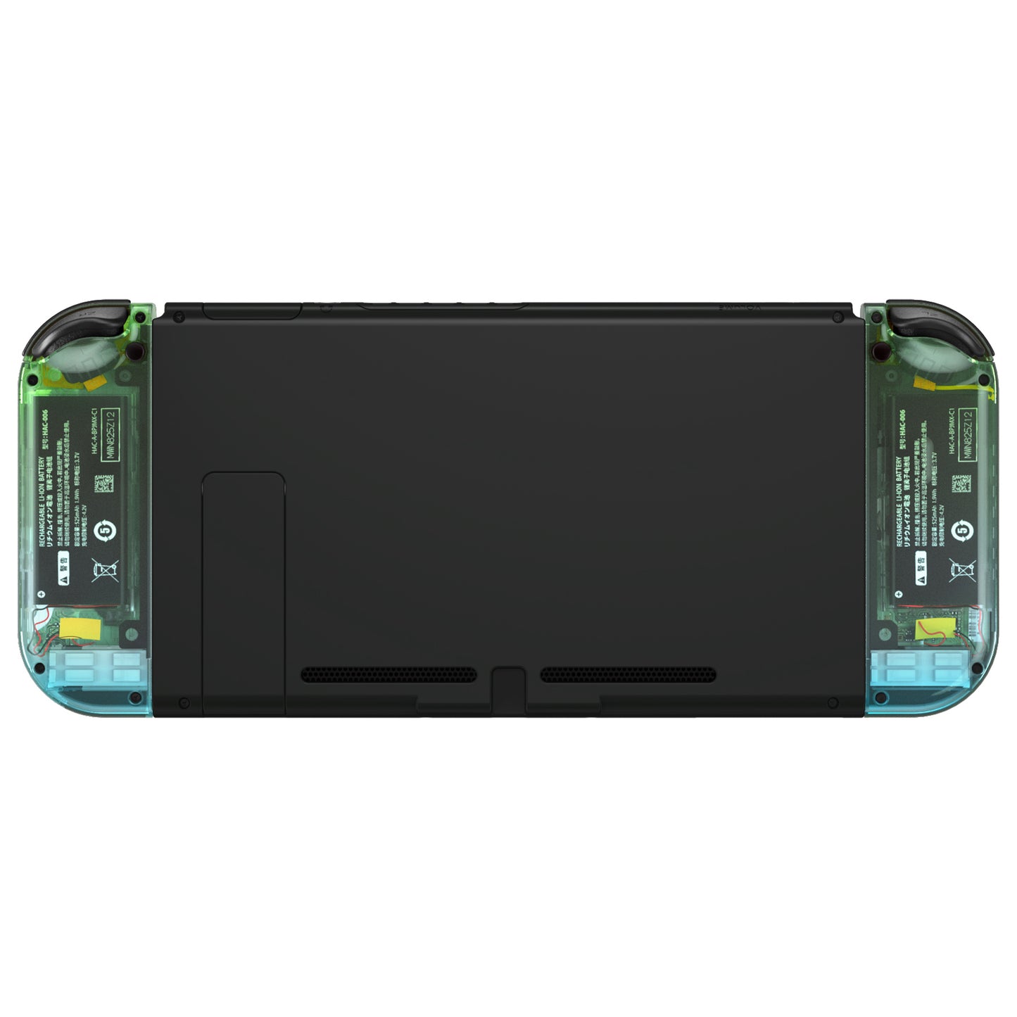 eXtremeRate Replacement Full Set Shell Case with Buttons for Joycon of NS Switch - Gradient Translucent Green Blue