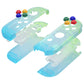 eXtremeRate Replacement Full Set Shell Case with Buttons for Joycon of NS Switch - Gradient Translucent Green Blue