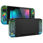 eXtremeRate Replacement Full Set Shell Case with Buttons for Joycon of NS Switch - Gradient Translucent Green Blue