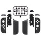 eXtremeRate Replacement Full Set Shell Case with Buttons for Joycon of NS Switch - Graphite Carbon Fiber