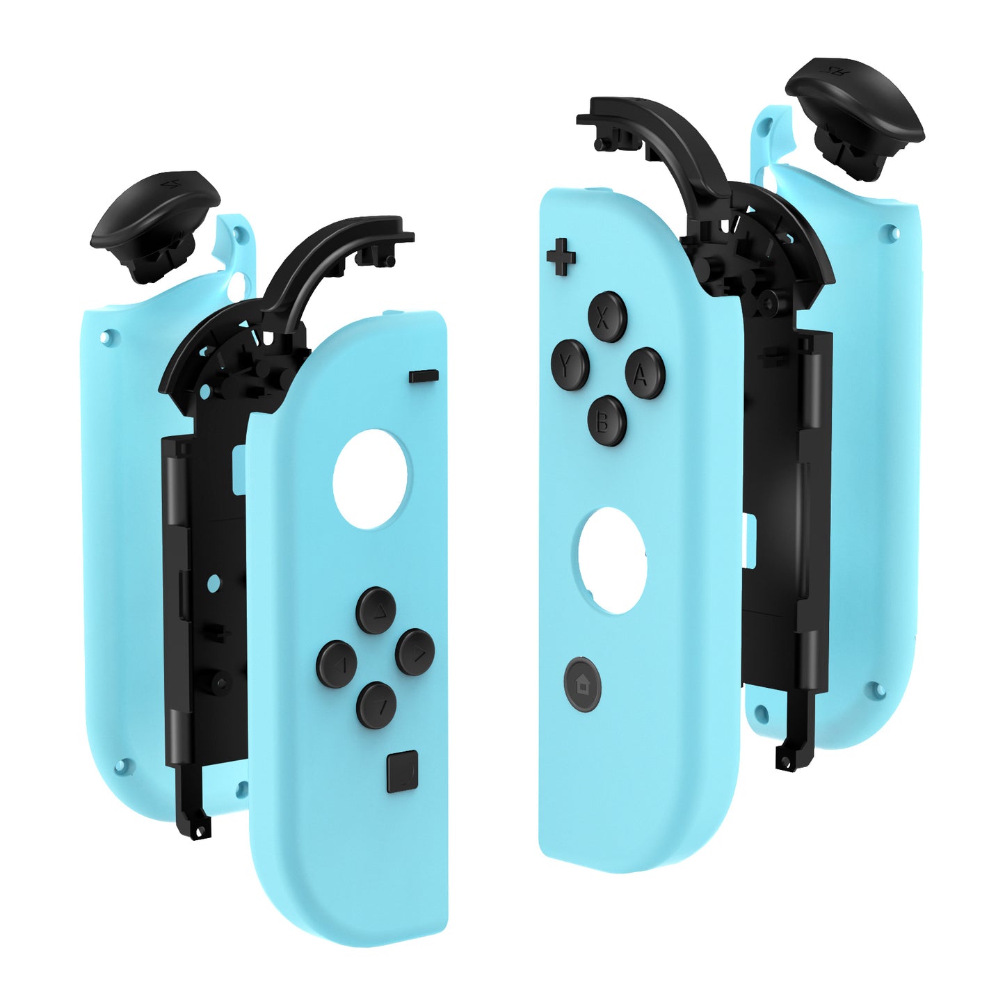 eXtremeRate Replacement Full Set Shell Case with Buttons for Joycon of NS Switch - Heaven Blue