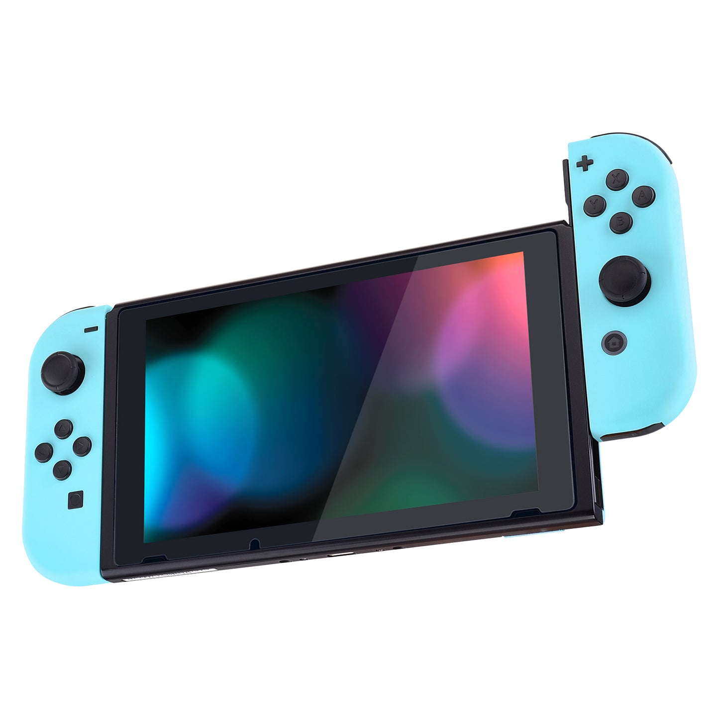 eXtremeRate Replacement Full Set Shell Case with Buttons for Joycon of NS Switch - Heaven Blue