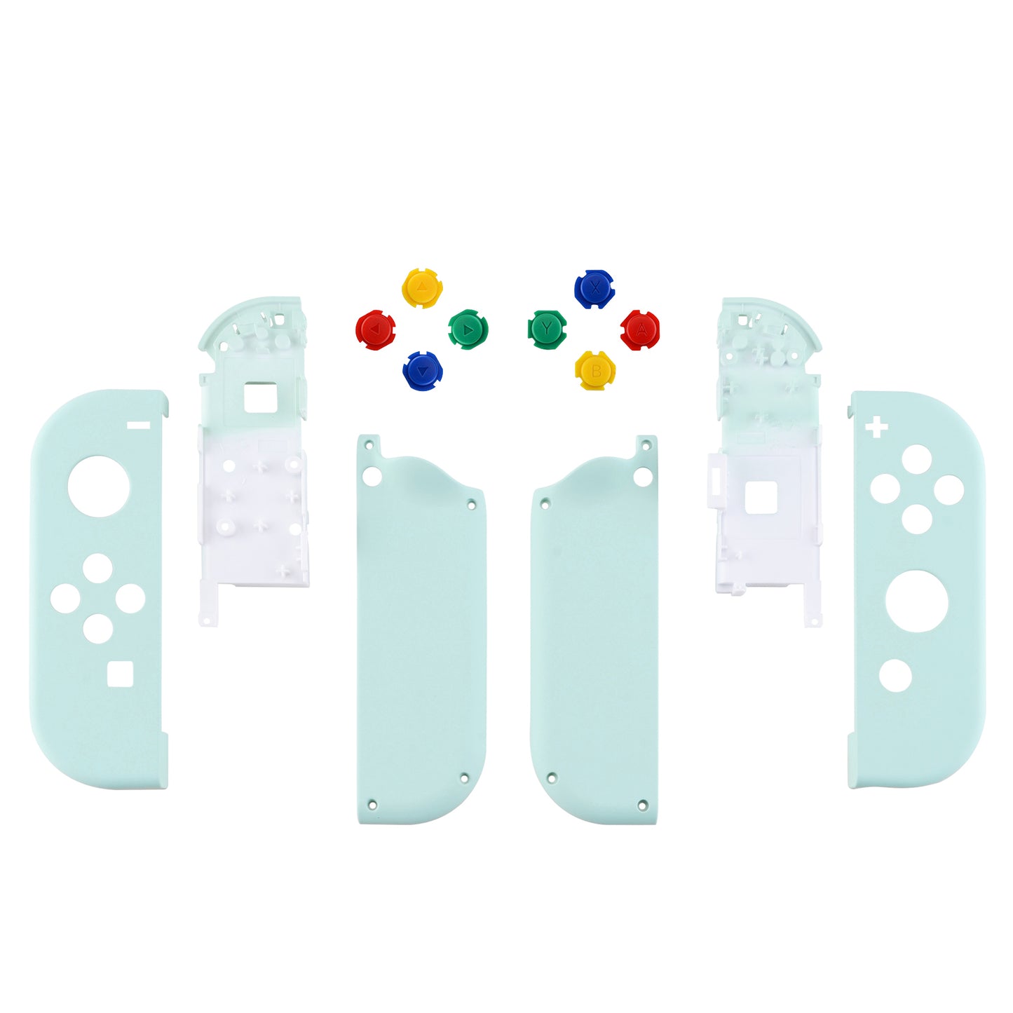 eXtremeRate Replacement Full Set Shell Case with Buttons for Joycon of NS Switch - Light Cyan