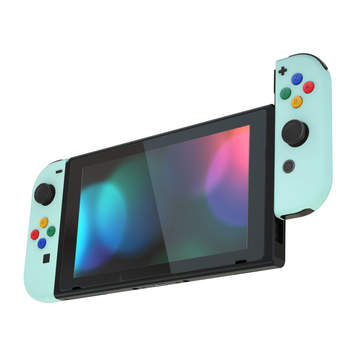 eXtremeRate Replacement Full Set Shell Case with Buttons for Joycon of NS Switch - Light Cyan