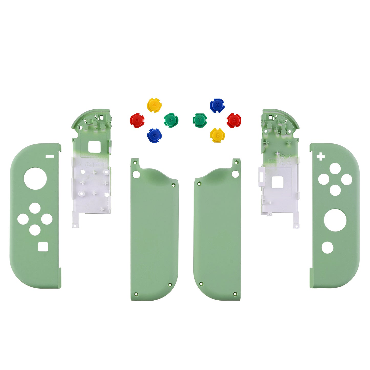 eXtremeRate Replacement Full Set Shell Case with Buttons for Joycon of NS Switch - Matcha Green