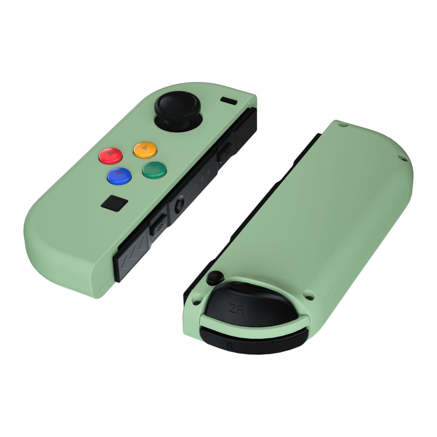 eXtremeRate Replacement Full Set Shell Case with Buttons for Joycon of NS Switch - Matcha Green