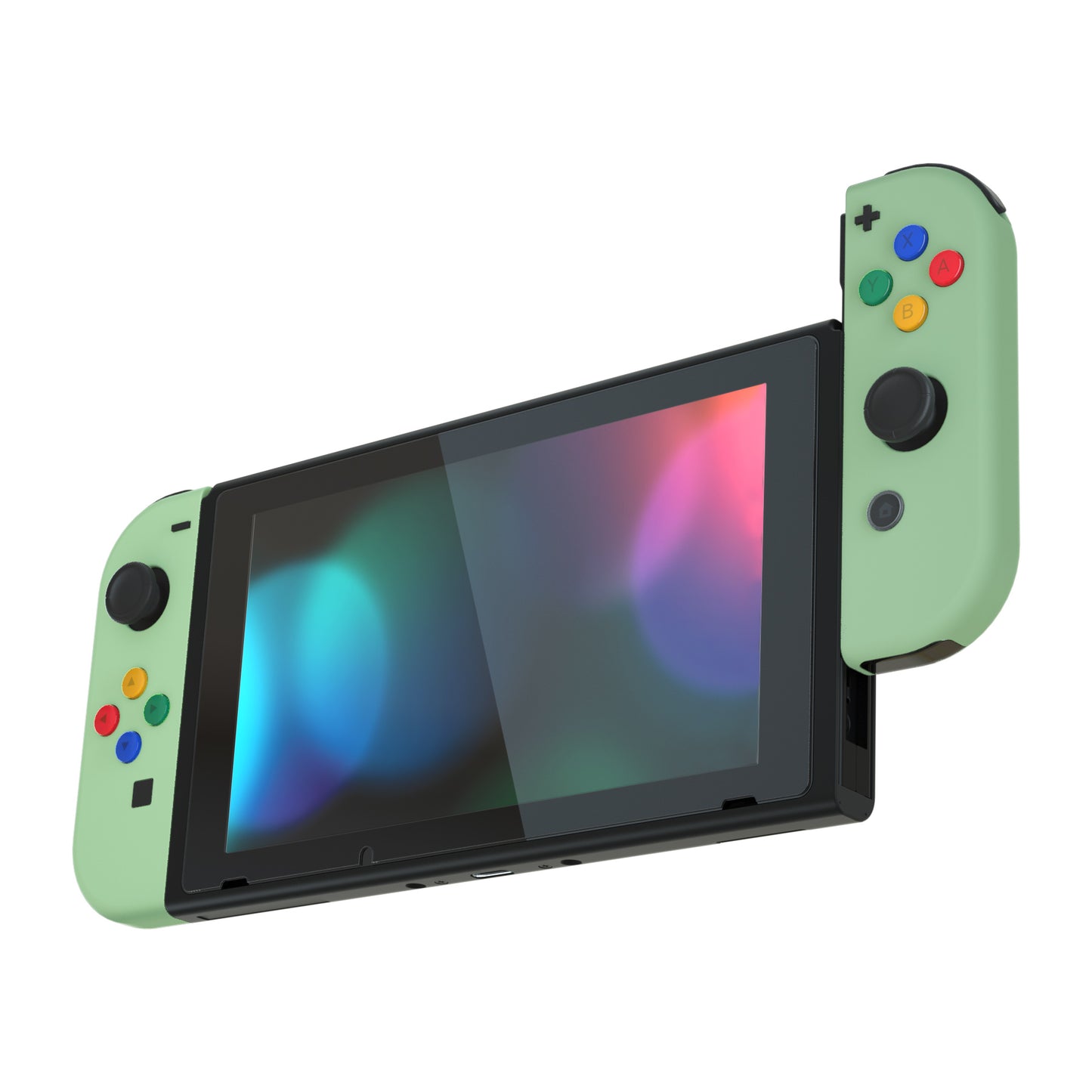 eXtremeRate Replacement Full Set Shell Case with Buttons for Joycon of NS Switch - Matcha Green