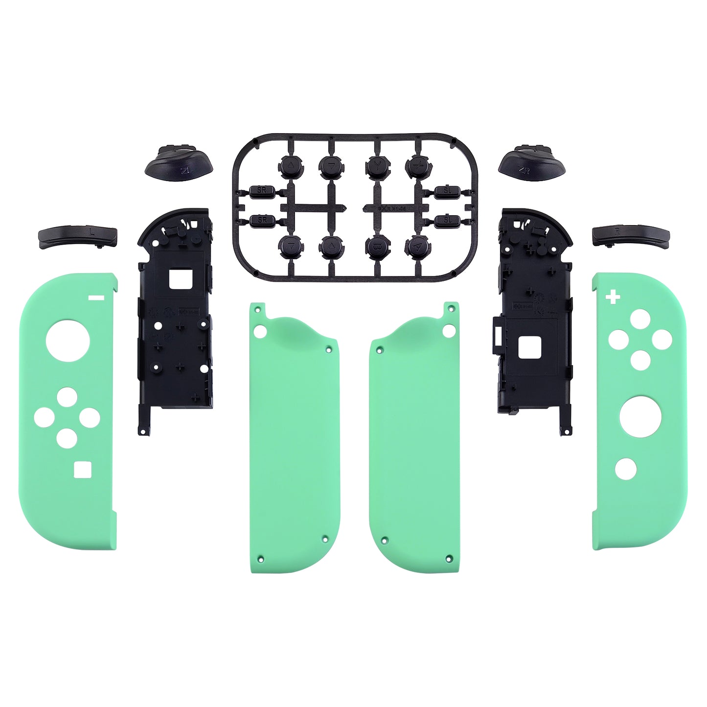 eXtremeRate Replacement Full Set Shell Case with Buttons for Joycon of NS Switch - Mint Green