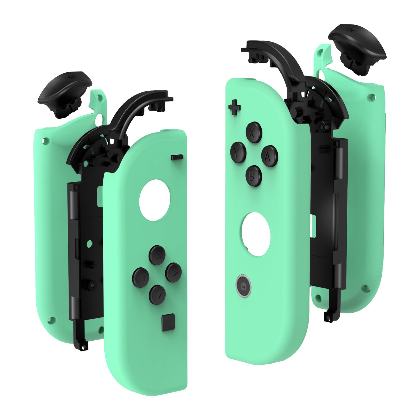 eXtremeRate Replacement Full Set Shell Case with Buttons for Joycon of NS Switch - Mint Green