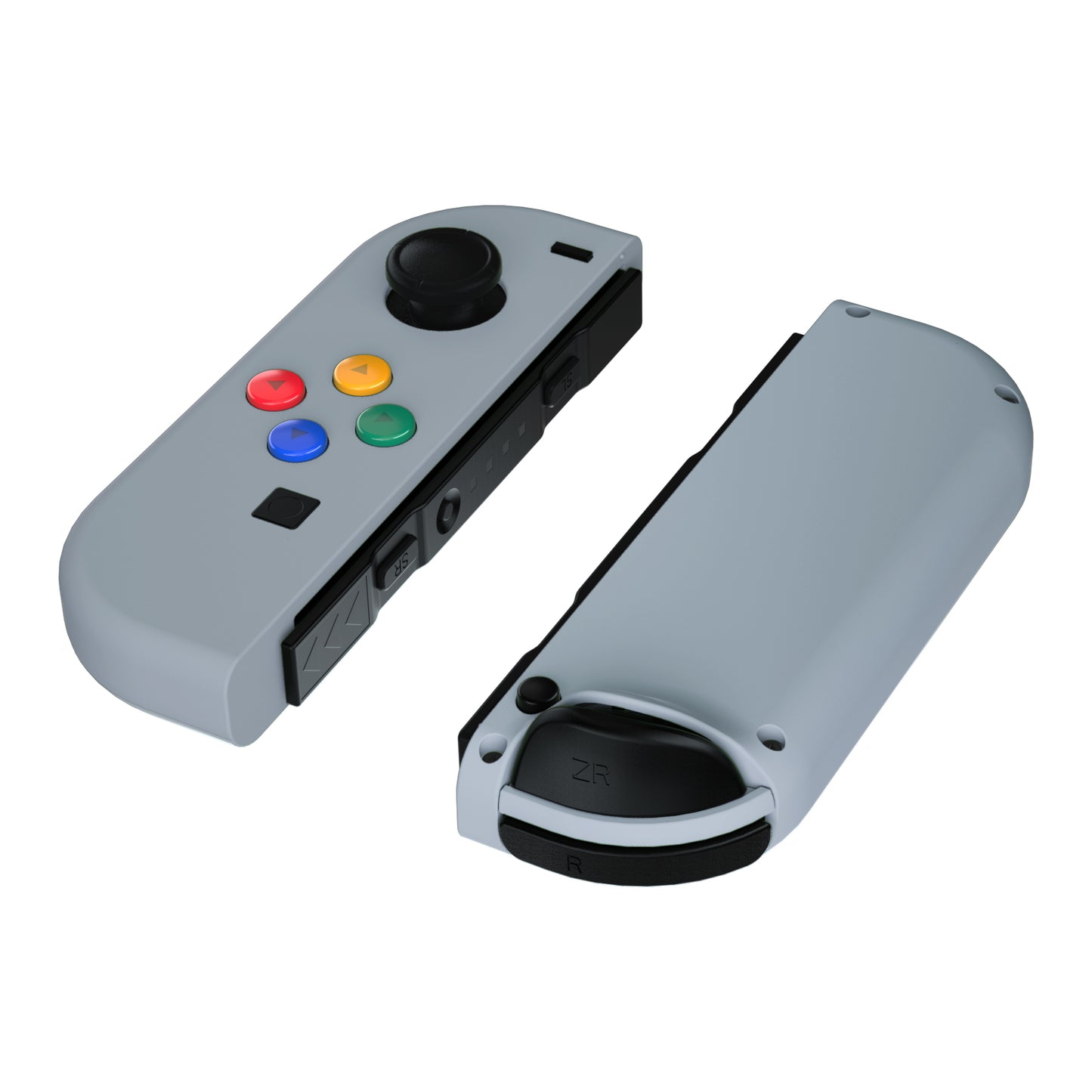 eXtremeRate Replacement Full Set Shell Case with Buttons for Joycon of NS Switch - New Hope Gray