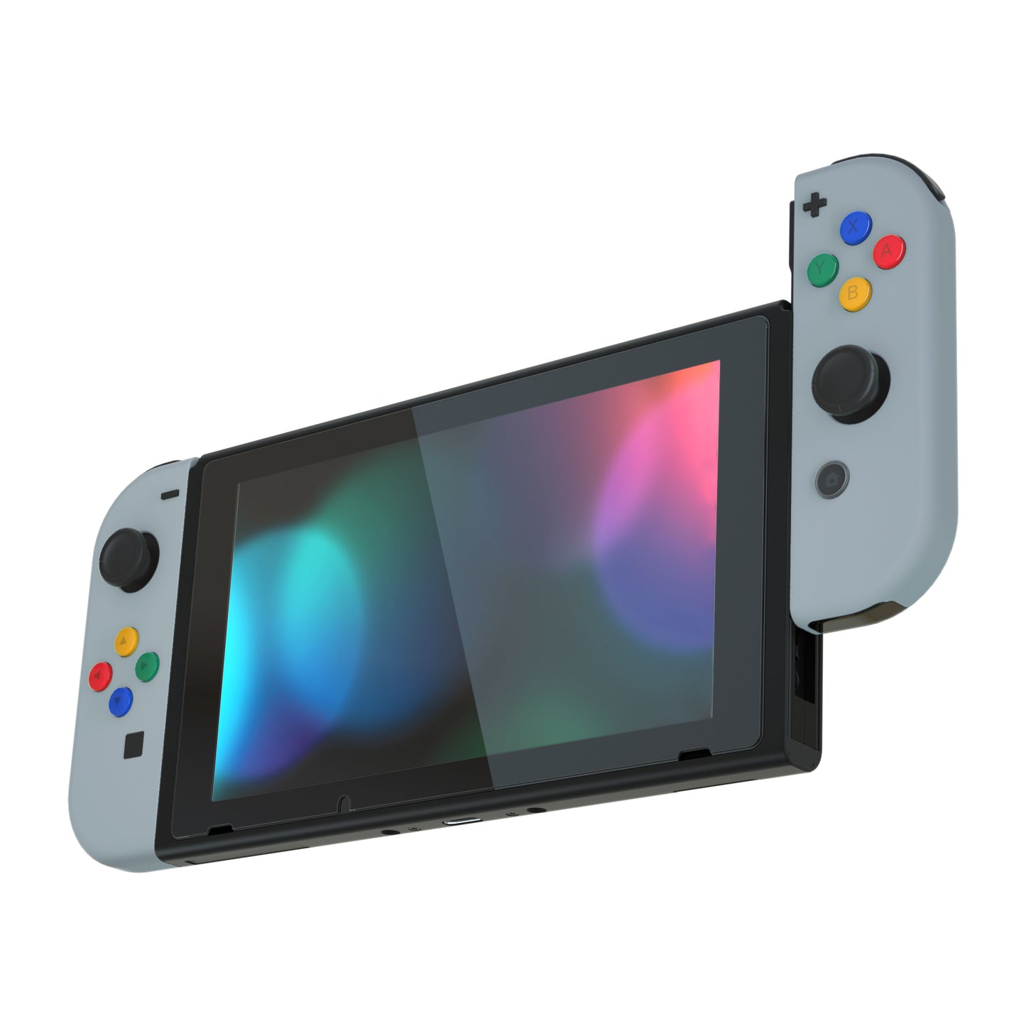 eXtremeRate Replacement Full Set Shell Case with Buttons for Joycon of NS Switch - New Hope Gray