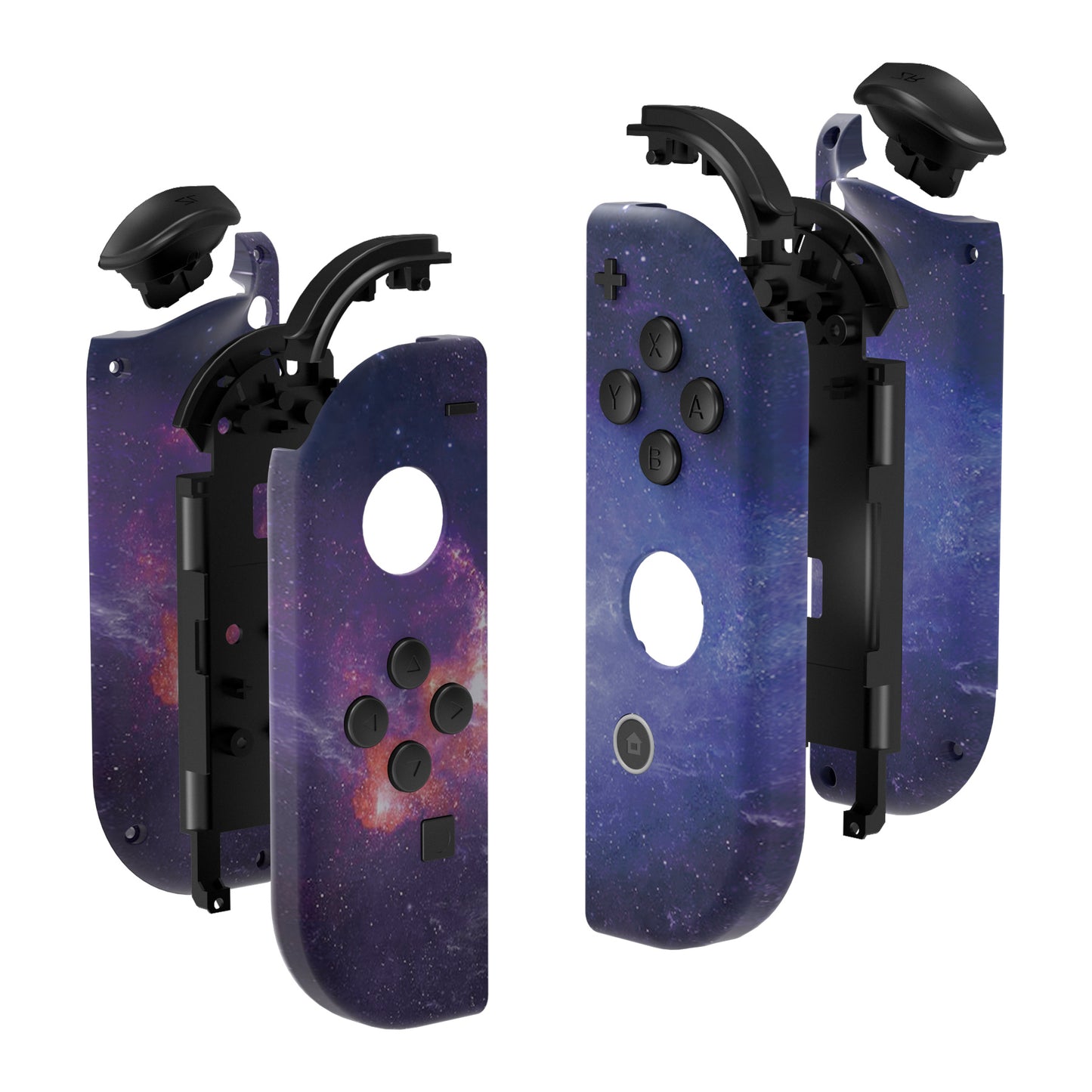 eXtremeRate Replacement Full Set Shell Case with Buttons for Joycon of NS Switch - Nubula Galaxy