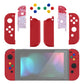 eXtremeRate Replacement Full Set Shell Case with Buttons for Joycon of NS Switch - Passion Red