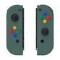 eXtremeRate Replacement Full Set Shell Case with Buttons for Joycon of NS Switch - Pine Green