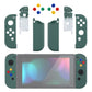 eXtremeRate Replacement Full Set Shell Case with Buttons for Joycon of NS Switch - Pine Green