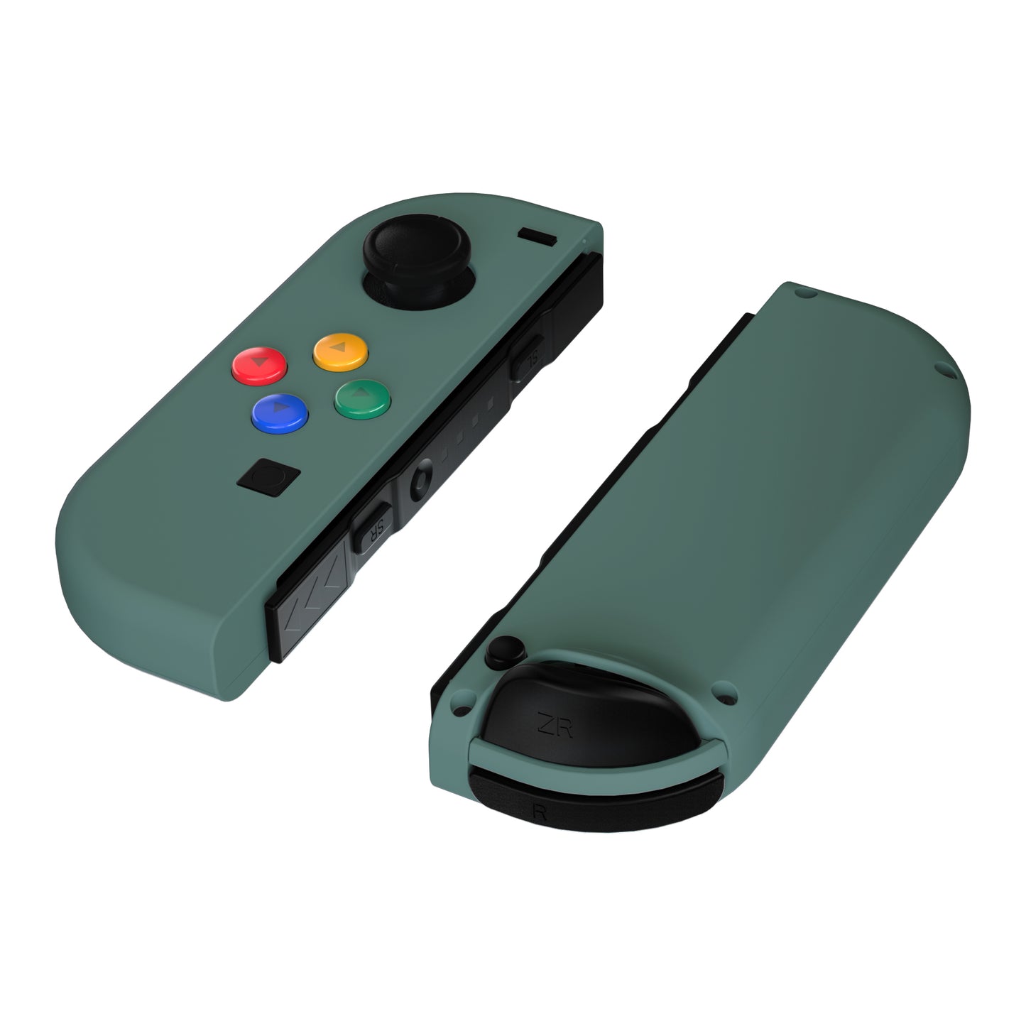 eXtremeRate Replacement Full Set Shell Case with Buttons for Joycon of NS Switch - Pine Green