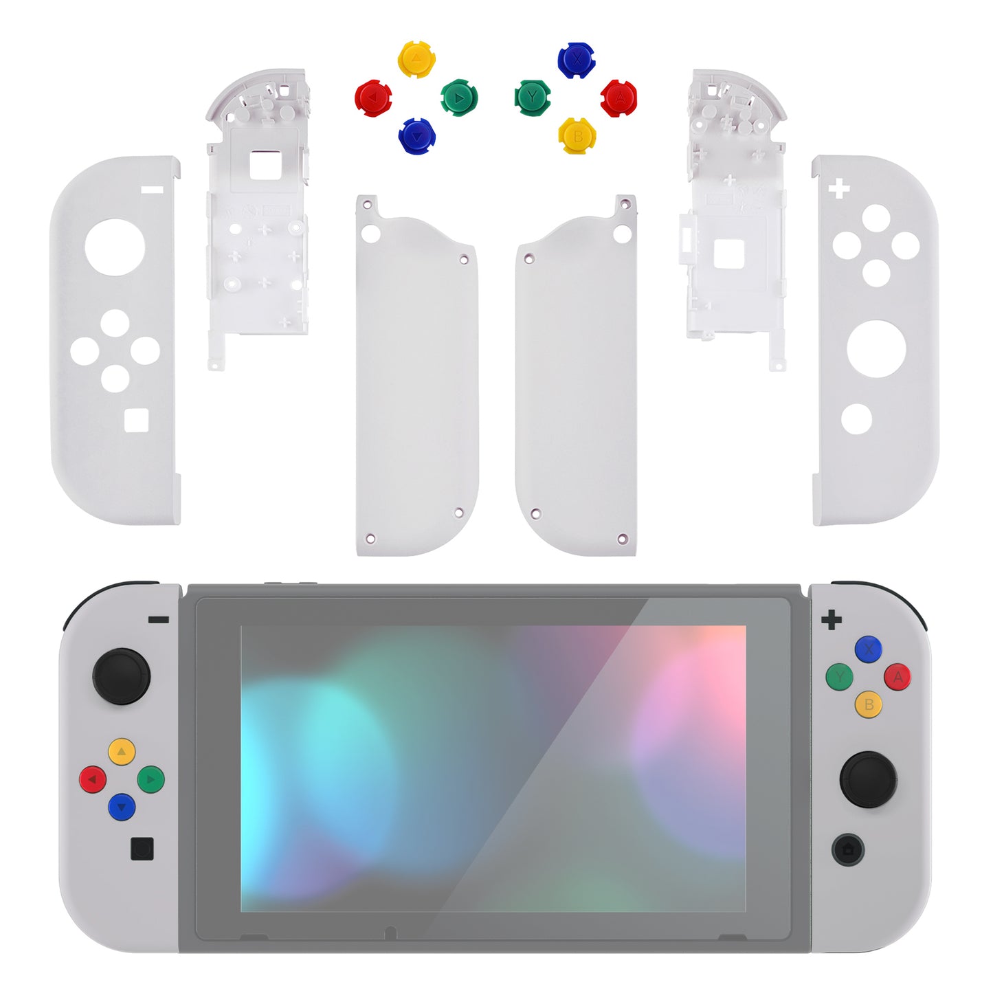 eXtremeRate Replacement Full Set Shell Case with Buttons for Joycon of NS Switch - Rhapsody Violet