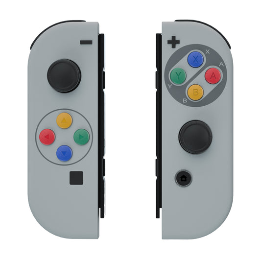 eXtremeRate Replacement Full Set Shell Case with Buttons for Joycon of NS Switch - SFC SNES Classic EU Style