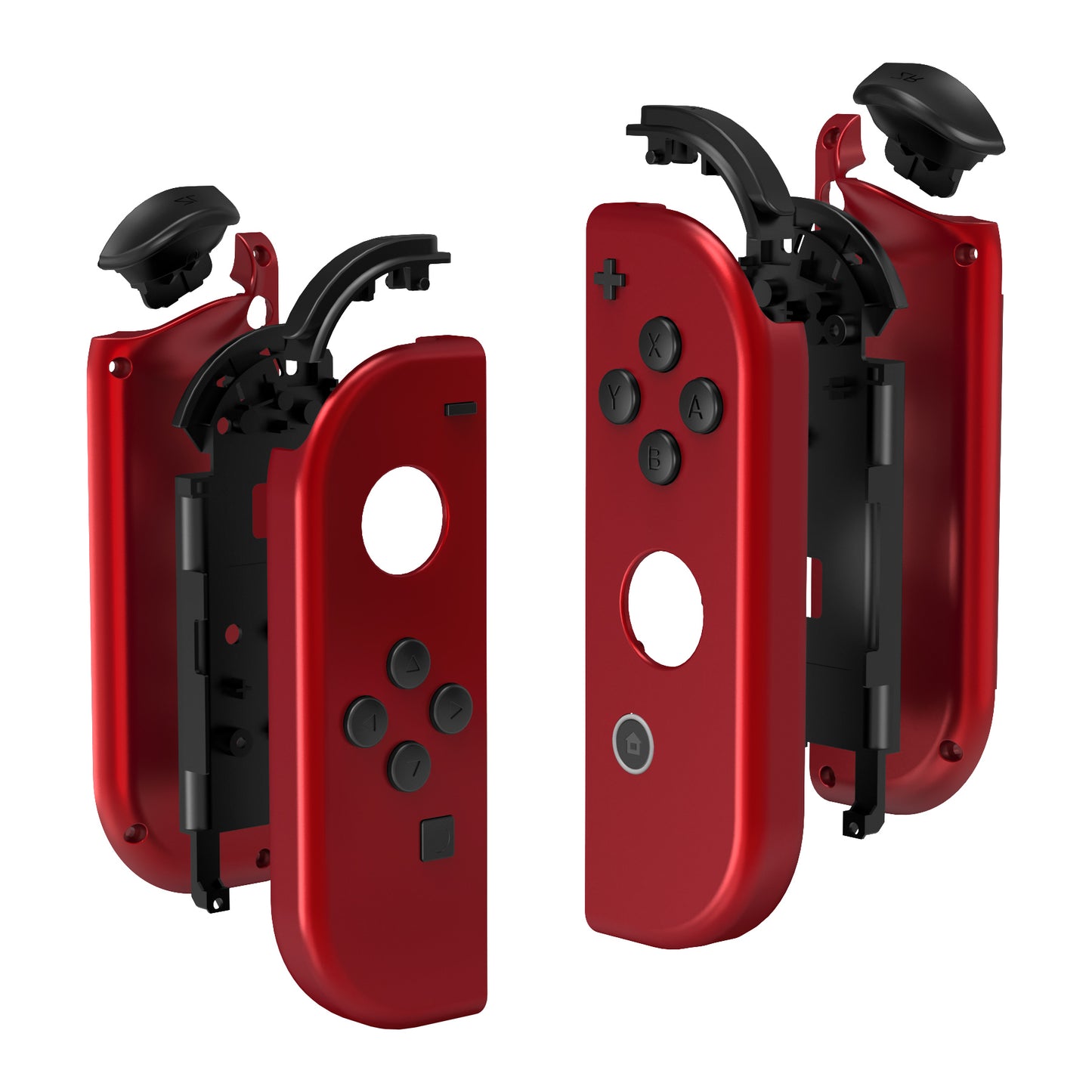 eXtremeRate Replacement Full Set Shell Case with Buttons for Joycon of NS Switch - Scarlet Red