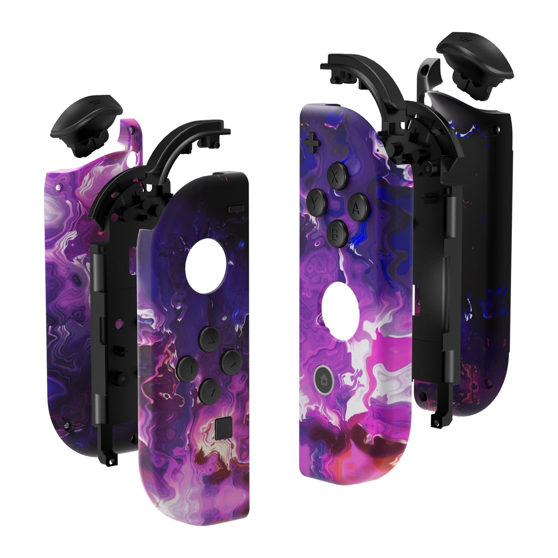 New Nintendo Switch Custom Surreal Lava Styled Joycons and shops Backplate