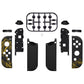 eXtremeRate Replacement Full Set Shell Case with Buttons for Joycon of NS Switch - The Great GOLDEN Wave Off Kanagawa - Black