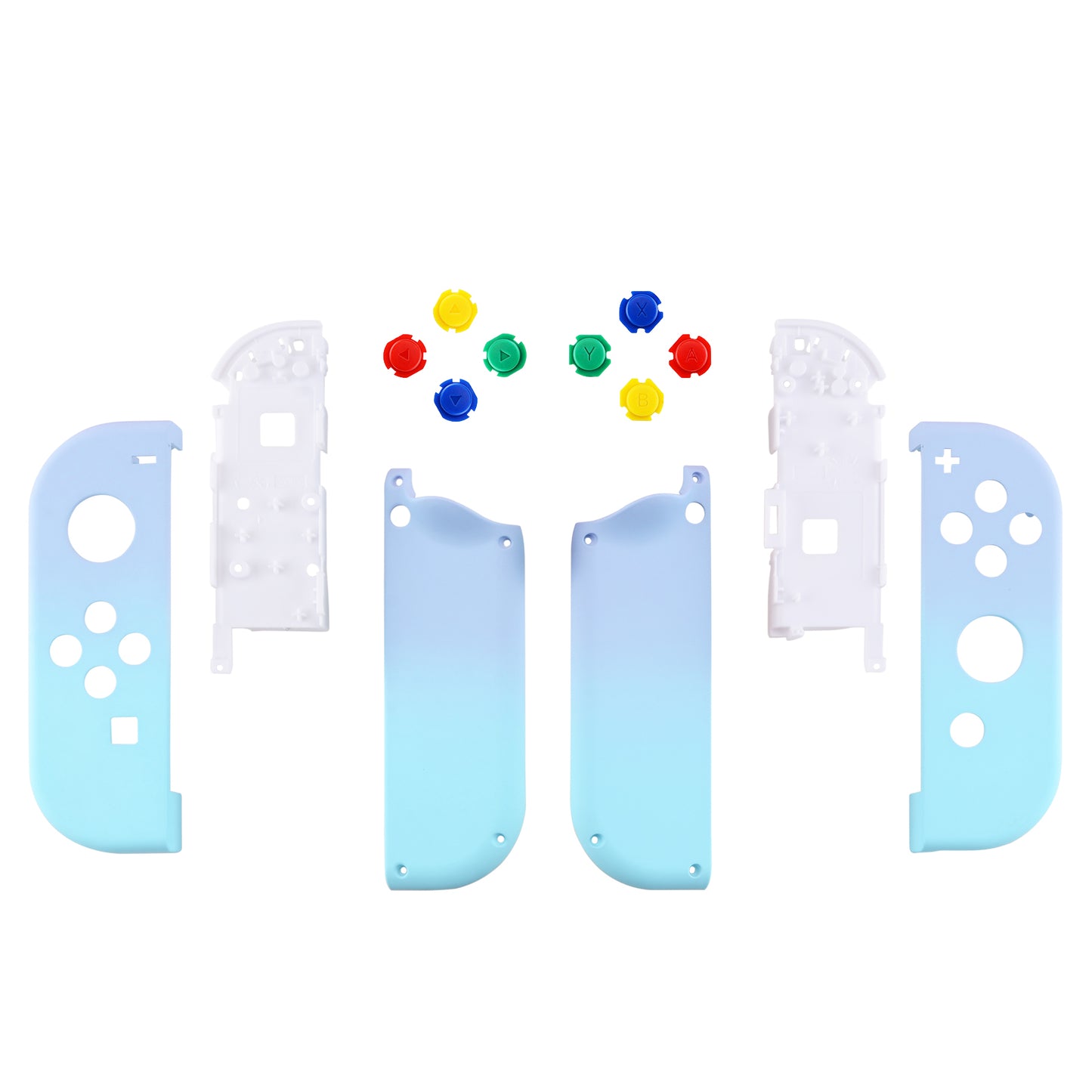 eXtremeRate Replacement Full Set Shell Case with Buttons for Joycon of NS Switch - Violet Blue