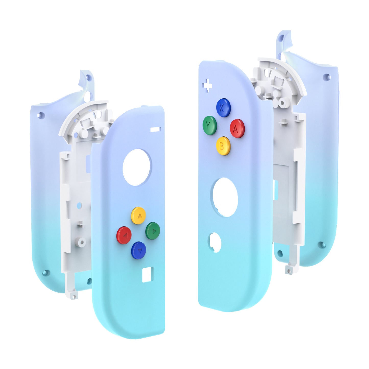 eXtremeRate Replacement Full Set Shell Case with Buttons for Joycon of NS Switch - Violet Blue