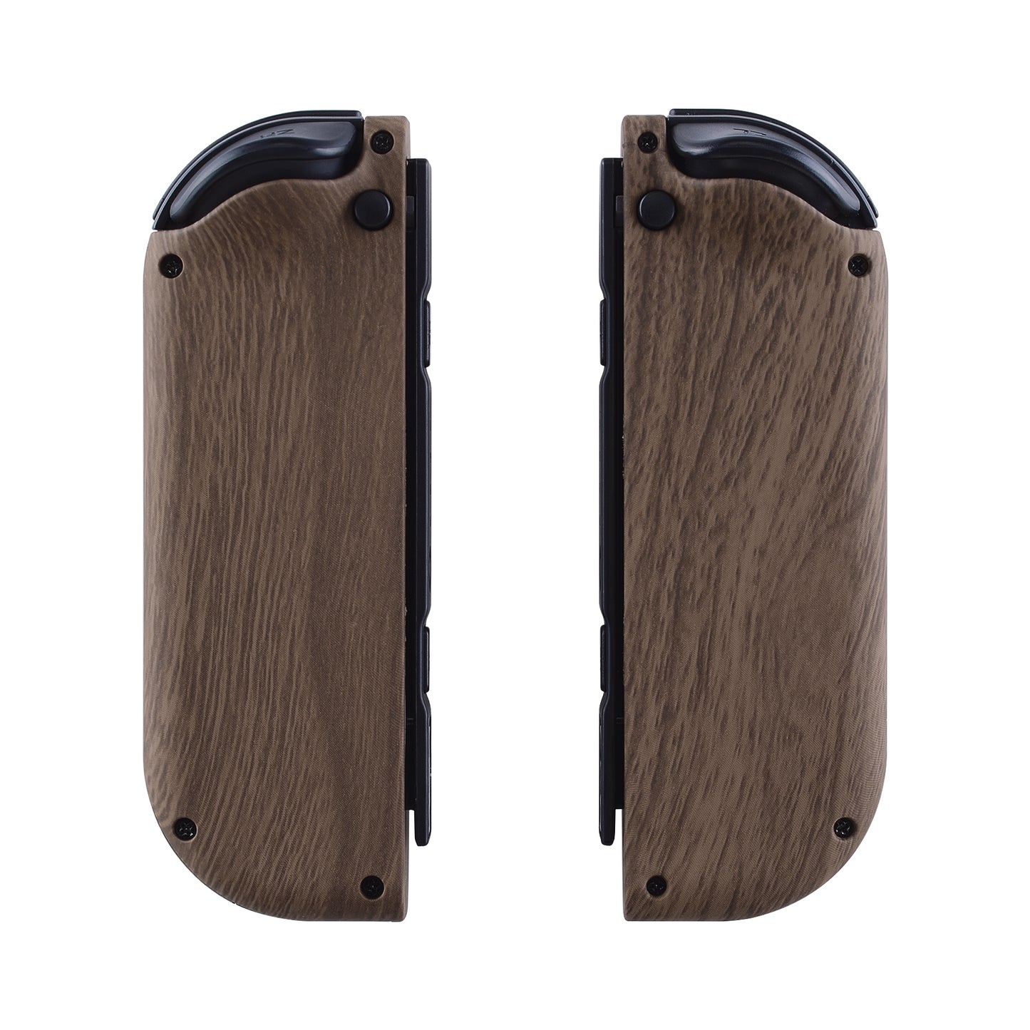 eXtremeRate Replacement Full Set Shell Case with Buttons for Joycon of NS Switch - Wood Grain