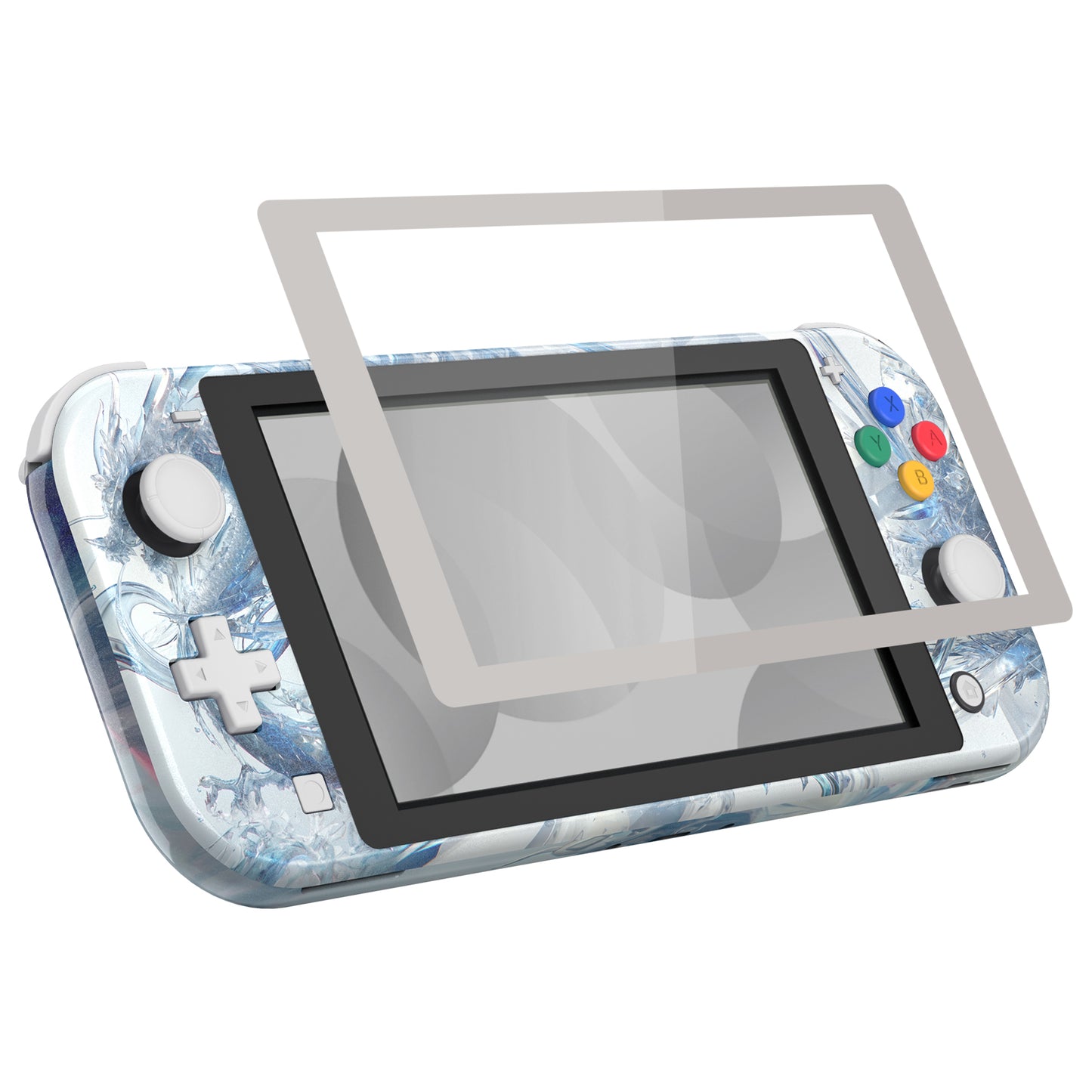 eXtremeRate Replacement Full Set Shells with ABXY Buttons & Screen Protector for Nintendo Switch Lite - Crystal Dragon