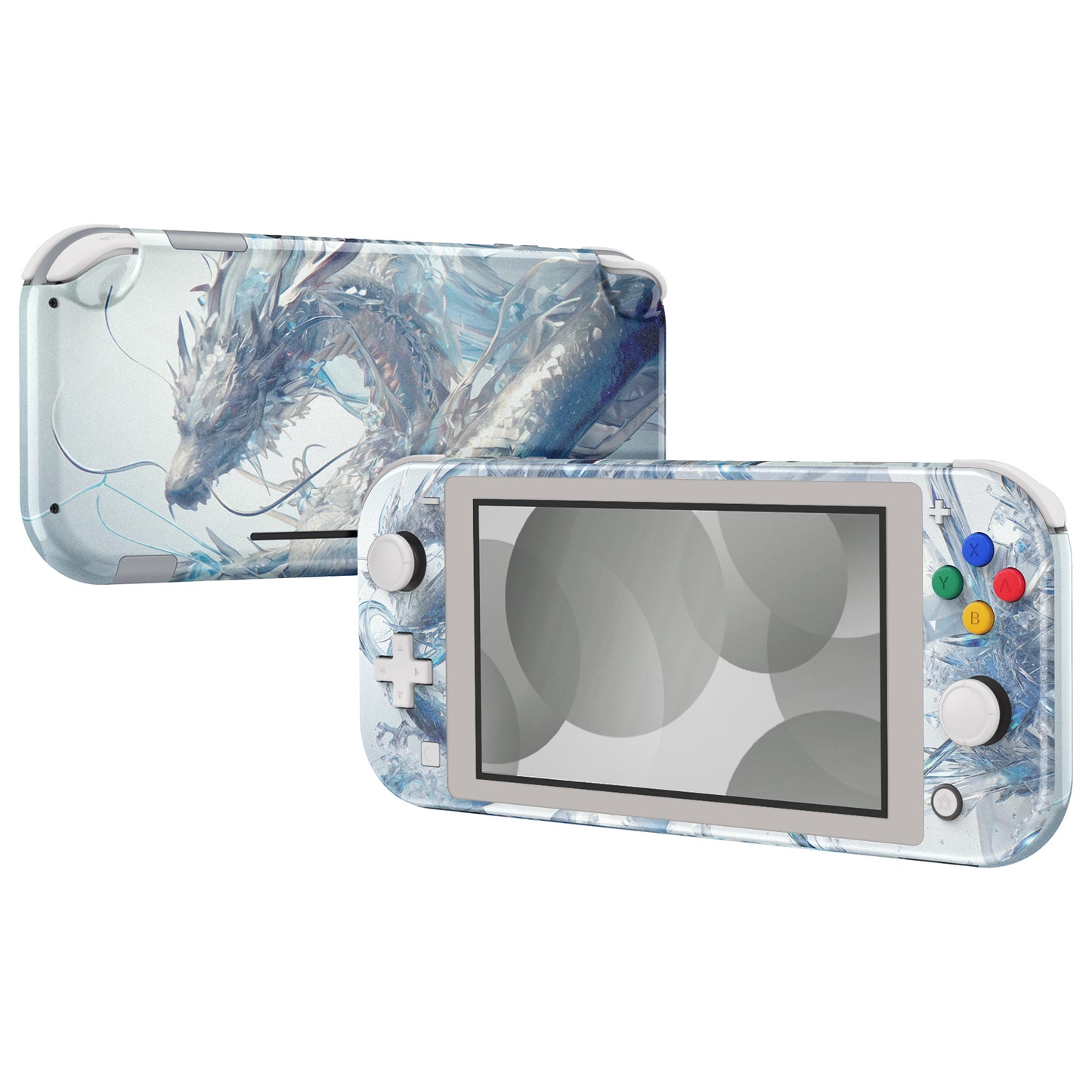 eXtremeRate Replacement Full Set Shells with ABXY Buttons & Screen Protector for Nintendo Switch Lite - Crystal Dragon