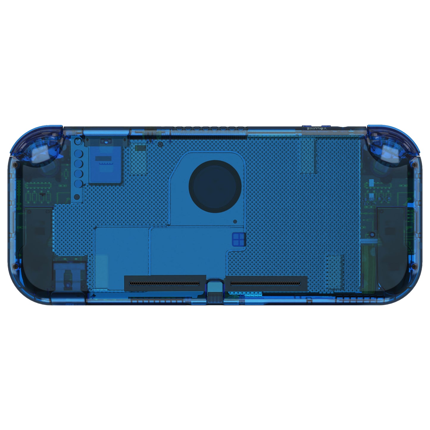 eXtremeRate Replacement Full Set Shells with Button Kit & Screen Protector for Nintendo Switch Lite - Crystal Clear Blue