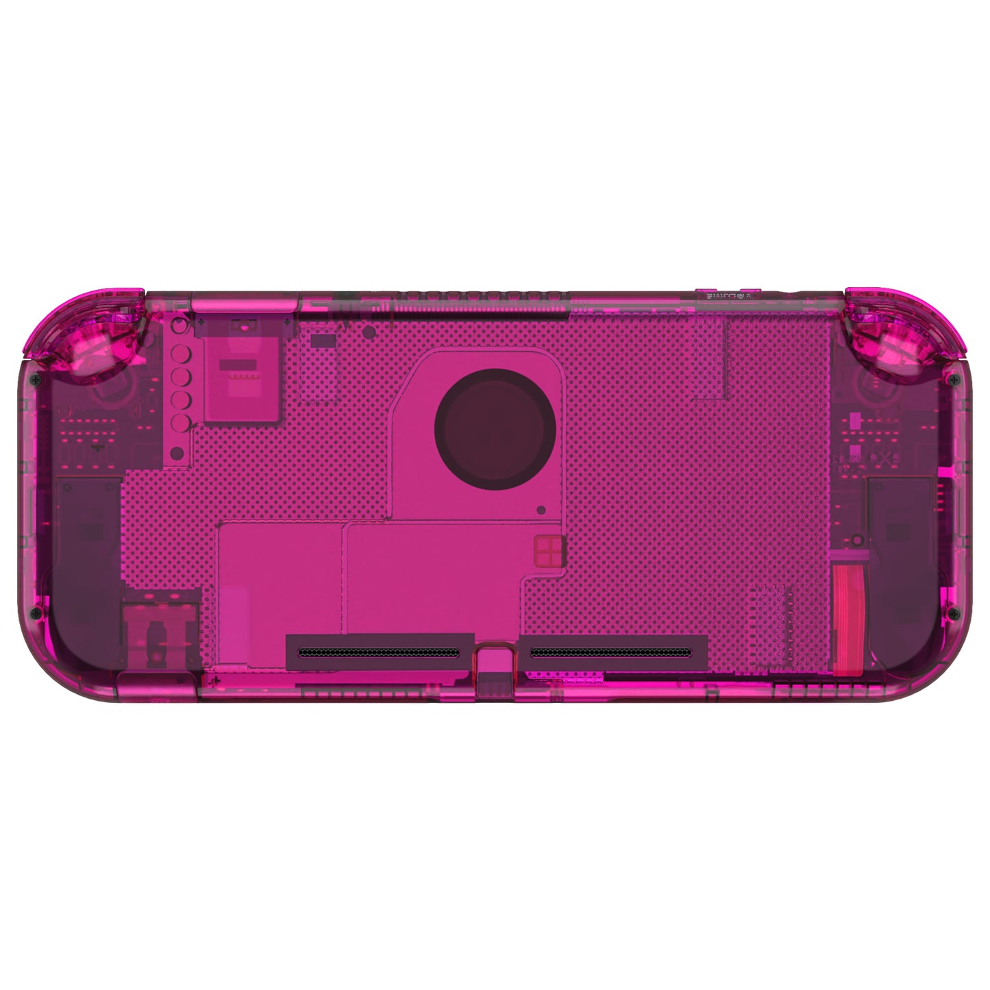 eXtremeRate Replacement Full Set Shells with Button Kit & Screen Protector for Nintendo Switch Lite - Crystal Clear Candy Pink eXtremeRate