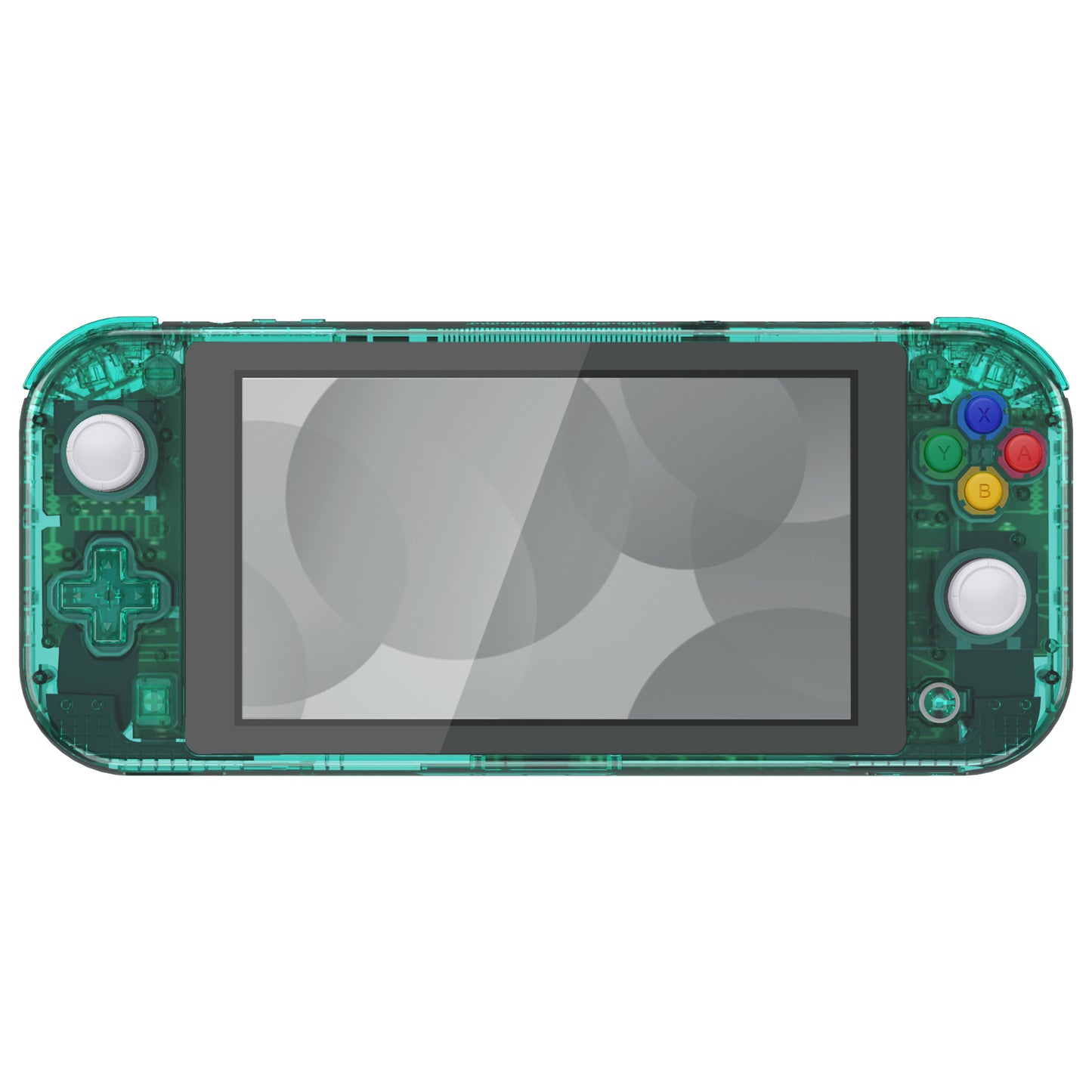 eXtremeRate Replacement Full Set Shells with Button Kit & Screen Protector for Nintendo Switch Lite - Crystal Emerald Green