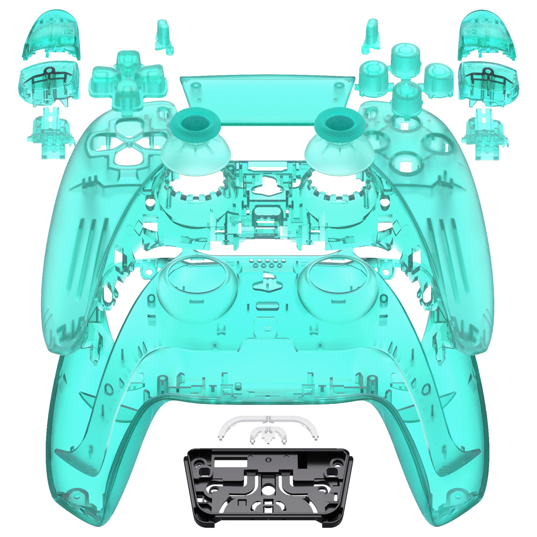 eXtremeRate Full Set Housing Shell with Buttons Touchpad Cover, Emerald ...