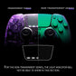 eXtremeRate Replacement Full Set Shells with Buttons Compatible with PS5 Edge Controller - Chameleon Green Purple