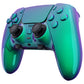 eXtremeRate Replacement Full Set Shells with Buttons Compatible with PS5 Edge Controller - Chameleon Green Purple