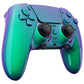 eXtremeRate Replacement Full Set Shells with Buttons Compatible with PS5 Edge Controller - Chameleon Green Purple