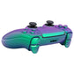 eXtremeRate Replacement Full Set Shells with Buttons Compatible with PS5 Edge Controller - Chameleon Green Purple