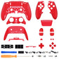 eXtremeRate Replacement Full Set Shells with Buttons Compatible with PS5 Edge Controller - Clear Red