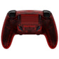 eXtremeRate Replacement Full Set Shells with Buttons Compatible with PS5 Edge Controller - Clear Red