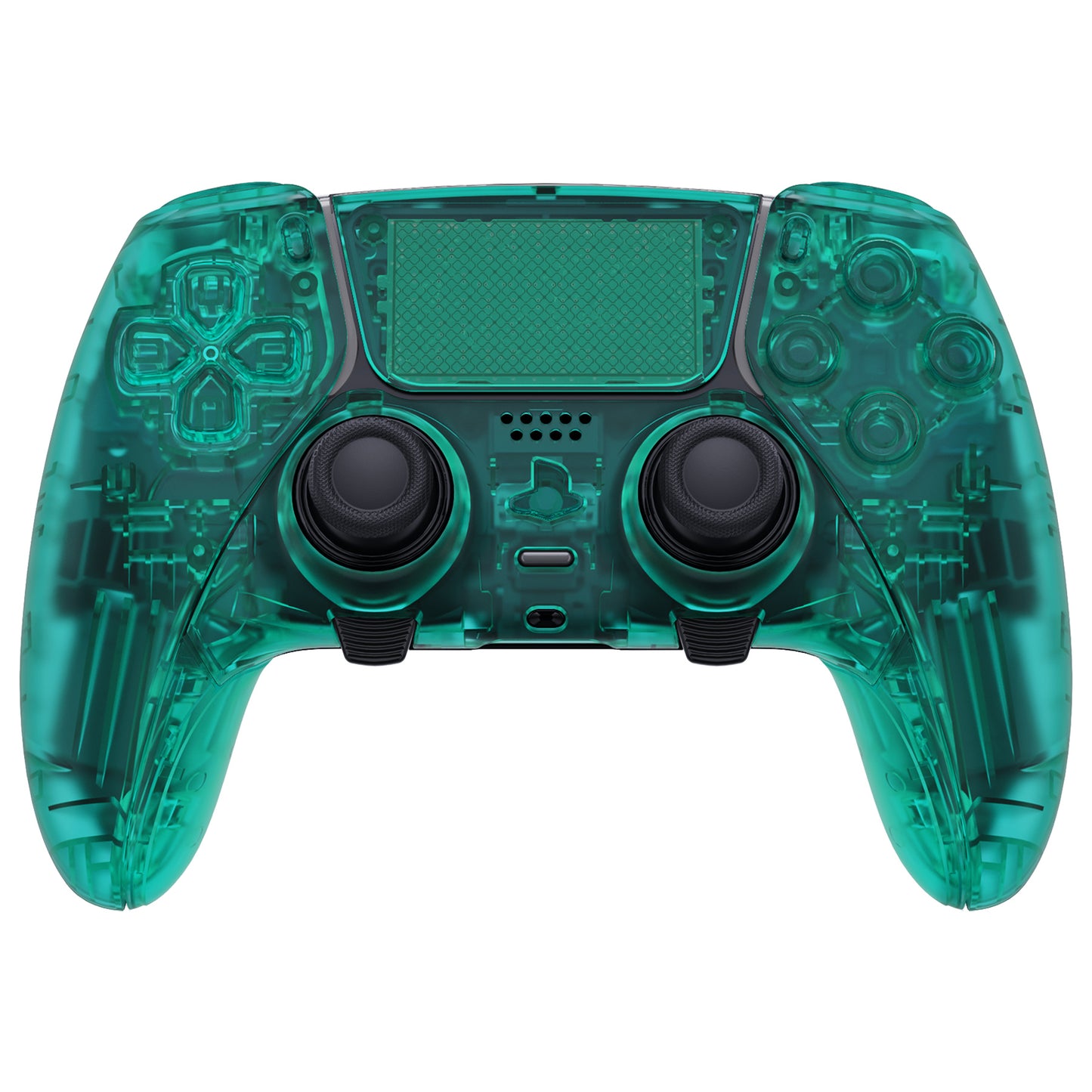 eXtremeRate Replacement Full Set Shells with Buttons Compatible with PS5 Edge Controller - Emerald Green